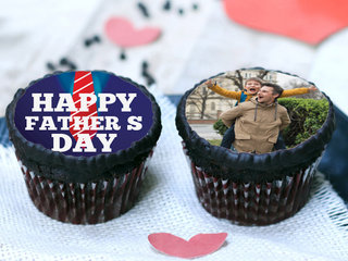Luscious Fathers Day Photo Cupcakes